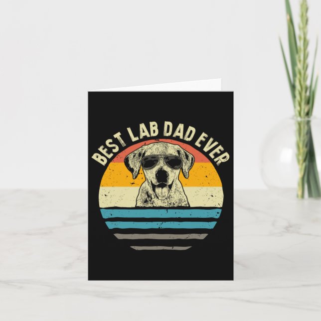 Cartão Melhor Pai de Lab Ever Pai de Labrador Presente Vi (Frente)