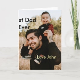 Cartão Melhor pai do mundo presente para o pai foto nome 