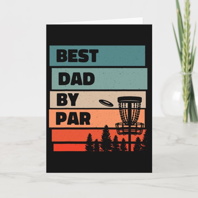 Cartão Melhor Pai do Par, Disco de Golfe Disc Golfing Ama (Frente)