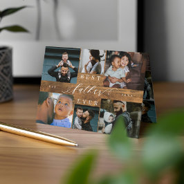 Cartão Melhor Pai Ever Woodgrain Dia de os pais 6 Foto