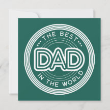 Melhor Pai Moderno Verde Escuro Dia dos Pais
