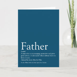 Cartão Melhor Pai, Pai, Pai Definição Azul