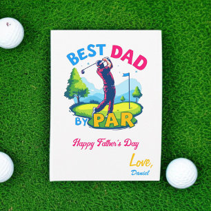 Cartão Melhor Pai Por Par   Dia de os pais Golf Lover