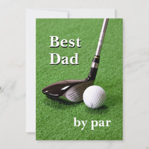 Cartão Melhor Pai por par tema de Golfe