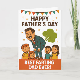 Cartão Melhor Pai que Faz Pum de Sempre Feliz Dia dos Pai