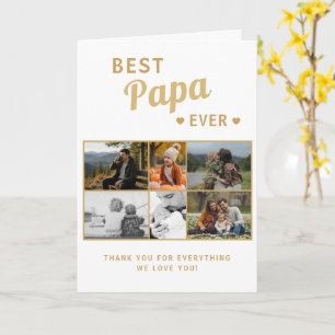 Cartão Melhor Papai de Todos Dia dos Pais Família 6 Fotos