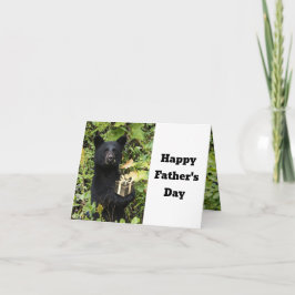 Cartão Melhor Papai do Dia dos Pais Urso Preto