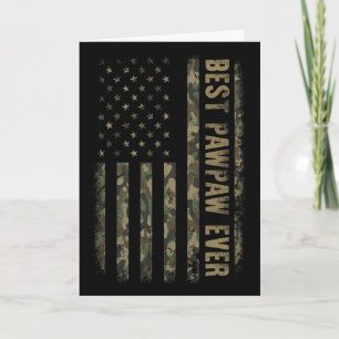 Cartão Melhor Pawpaw Já Camuflagem Bandeira Americana Dia