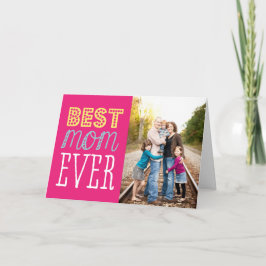 Cartão Melhor placa de Dia de as mães da Mãe Nunca