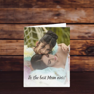 Cartão Melhor Placa de Dia de as mães de Fotografia da Mã