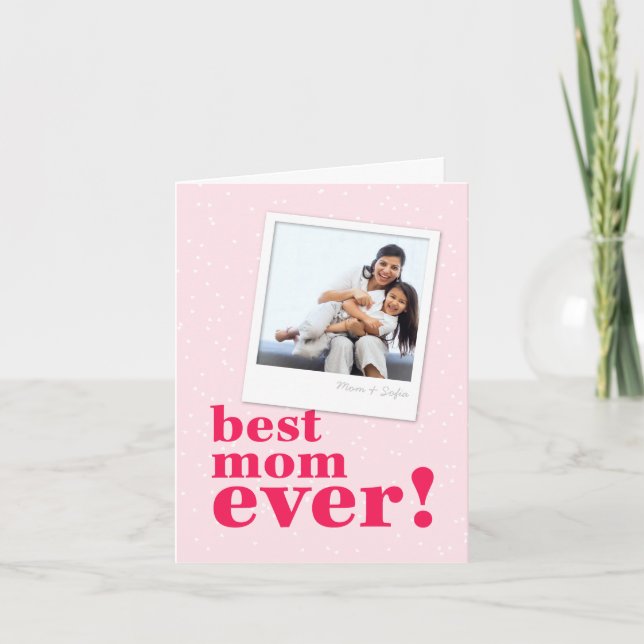 Cartão Melhor placa de Dia de as mães de Fotografia Insta (Frente)