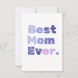 Cartão Melhor Placa de Saudação Plana de Dia de as mães d