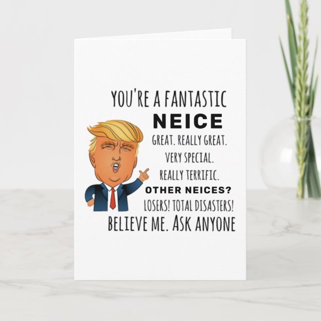 Cartão Melhor Presente de Noite de Neice Engraçado (Frente)