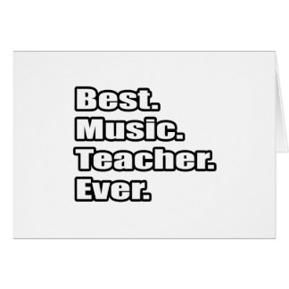 Cartão Melhor Professora De Música De Sempre