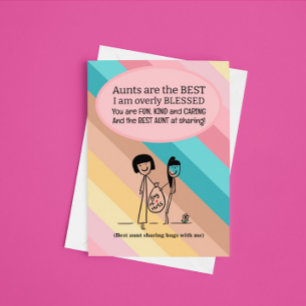 Cartão Melhor tia Aniversário