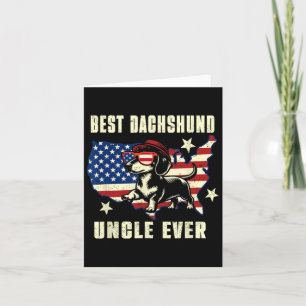 Cartão Melhor Tio Dachshund Bandeira Americana 4th De Jul