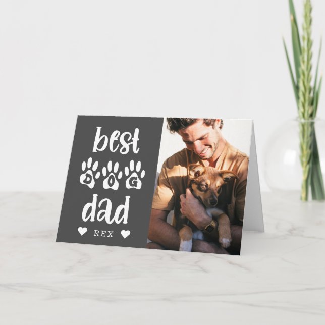 Cartão Melhor Tipografia de Fotografias do Pai de Cães (Frente)