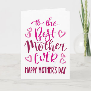Cartão Melhor Tipografia do Dia de as mães Eterna Mãe a R