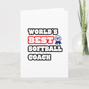 Cartão Melhor treinador de softball do mundo