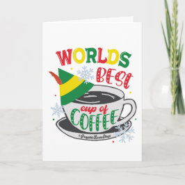 Cartão Melhor Xícara de Café Natal © GraphicLoveShop