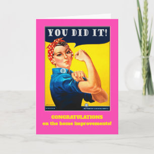 Cartão Melhoramento da casa dos parabéns Rosie the Rivete