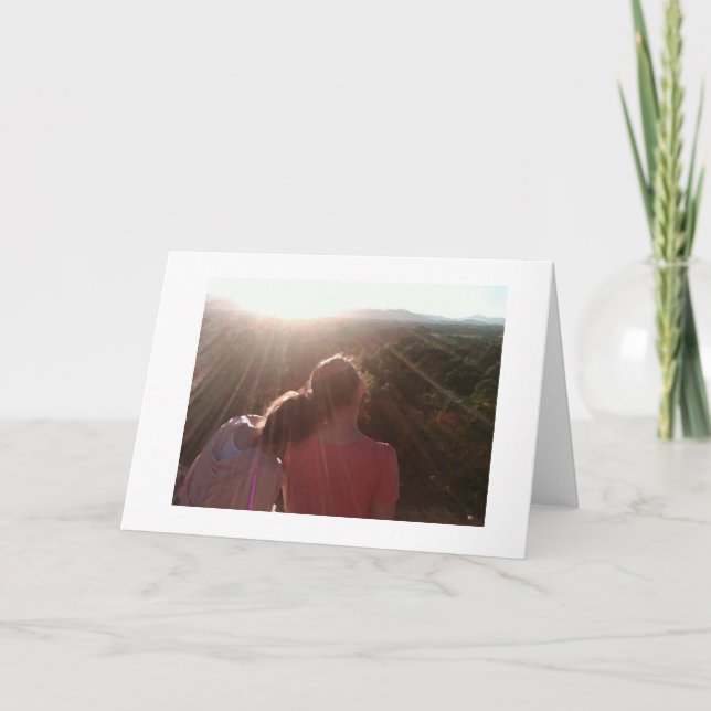 Cartão Melhores amigos e um por do sol (Frente)