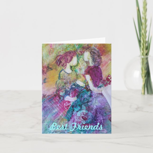 Cartão Melhores amigos" Notecard (Frente)