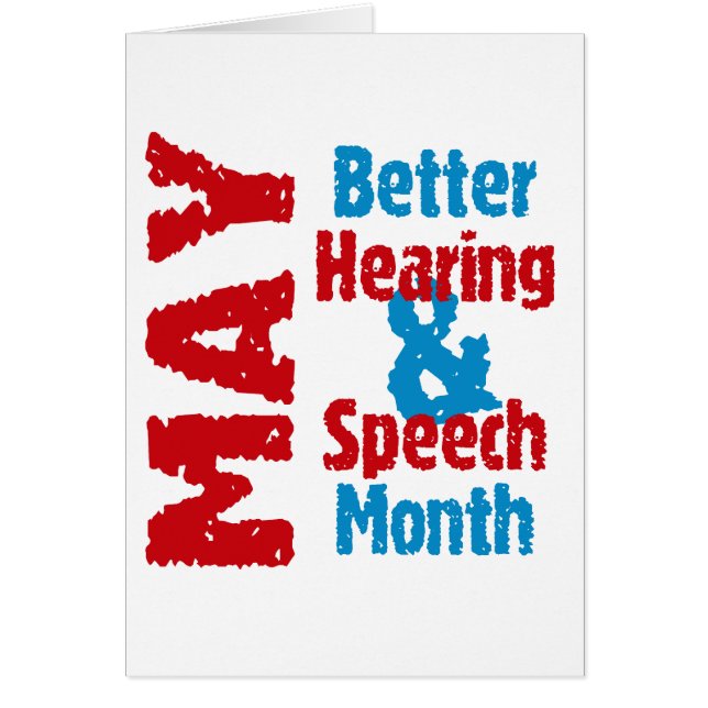 Cartão Melhores audição & mês do discurso (Frente)
