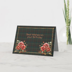 Cartão Melhores Desejos de Aniversário Tartan da Provínci