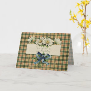Cartão Melhores Desejos de Aniversário Tartan da Provínci