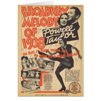 Cartão Melodia de Broadway de 1938