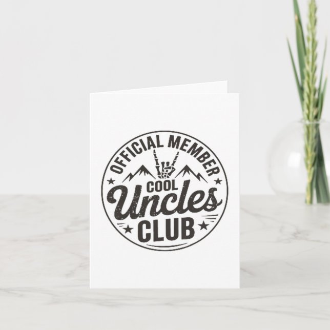 Cartão Member Cool Uncles Club Funny Uncle Father's Day  (Frente)