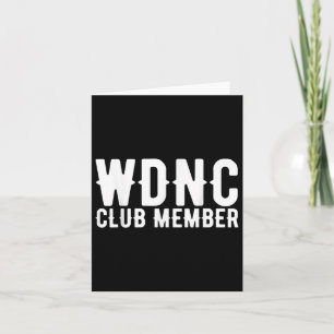 Cartão Membro Do Clube Wdnc Não Nos Importa Com A Mesopau