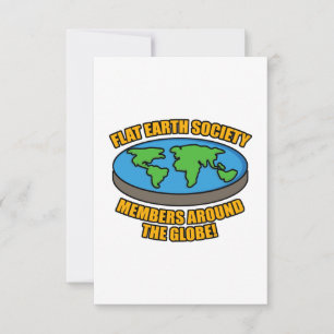 Cartão Membros da Flat Earth Society