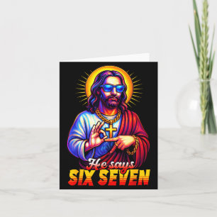 Cartão Meme Cristão 67 Geração Alfa 6 7 Jesus Diz Seis Se