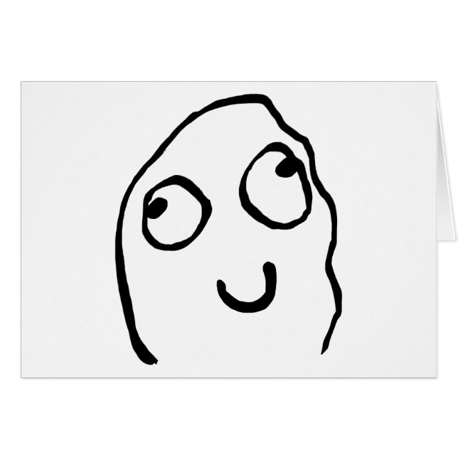 Cartão meme da cara (Frente Horizontal)