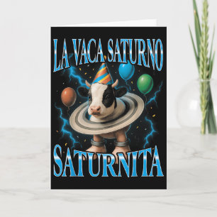 Cartão Meme de Brainrot Italiano La Vaca Saturno Saturnit