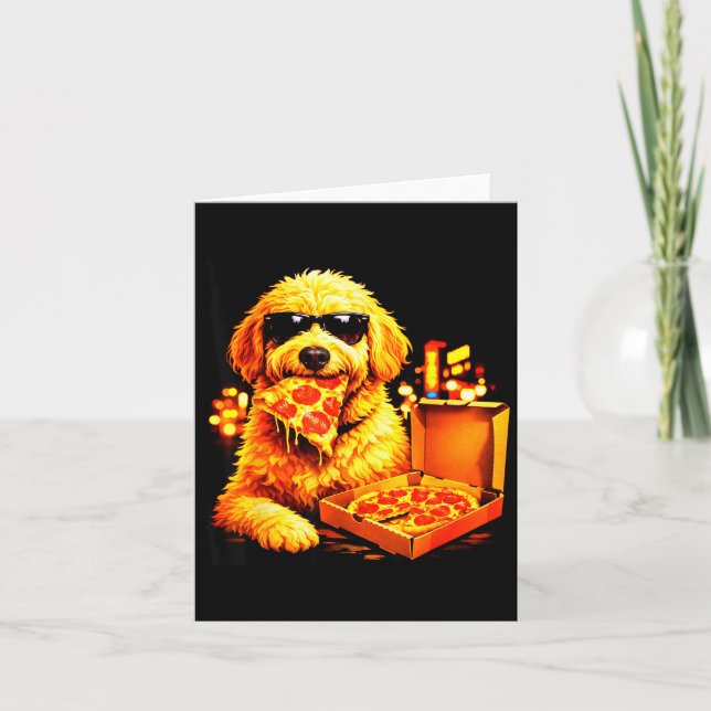 Cartão Meme de cachorro meme goldendoodle com óculos de s (Frente)