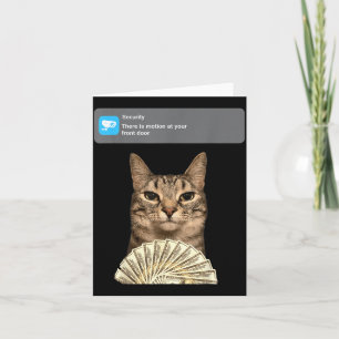 Cartão Meme de Gato Engraçado em Movimento Mulheres Homen