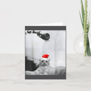 Cartão Meme de Gatos Gato Engraçado Selfie Com Chapéu de 