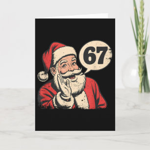 Cartão Meme de Natal do Papai Noel 67 Seis Sete