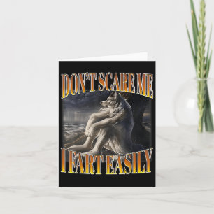 Cartão Meme do Lobo Alfa Engraçado Não Me Encontrem