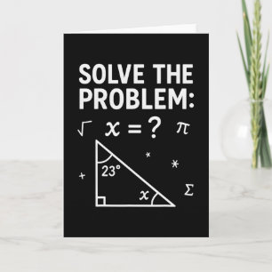 Cartão Meme engraçado de matemática 67 Resolva o problema