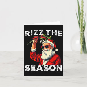 Cartão Meme engraçado do Papai Noel Rizz a piada da tempo