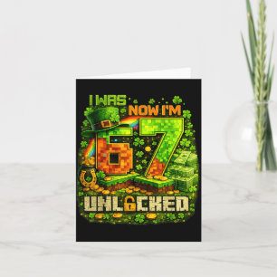 Cartão Meme engraçado seis sete 67 bruh jogo para meninos