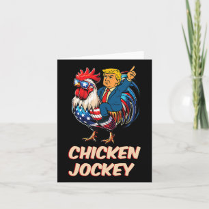 Cartão Meme Funny Trump Chicken Jockey