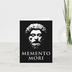 Cartão Memento Mori Com Marcus Aurelius Cabeça