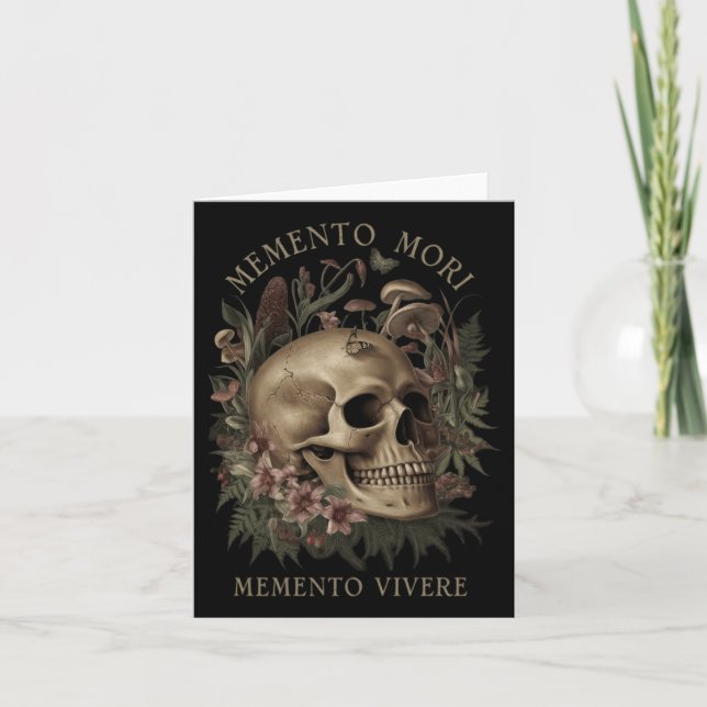 Cartão Memento Mori Memento Vivere - Filosofia &amp; Lat (Frente)