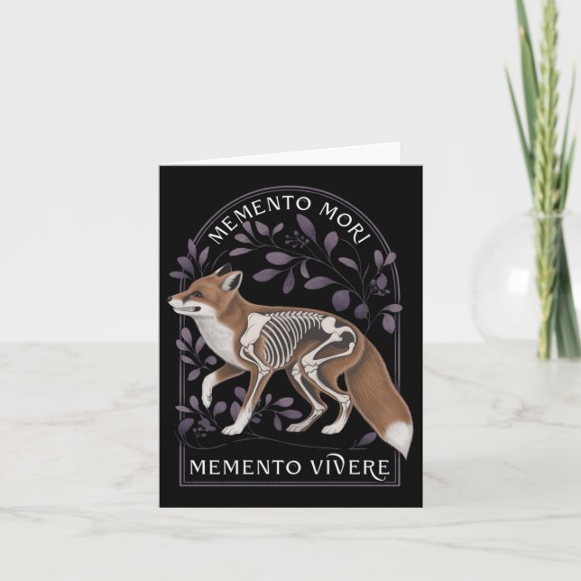 Cartão Memento Mori Memento Vivere - Filosofia &amp; Lat (Frente)