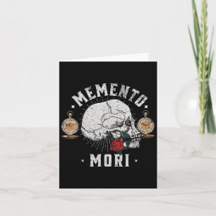 Cartão Memento Mori Vintage - Crânio _ Filosofia